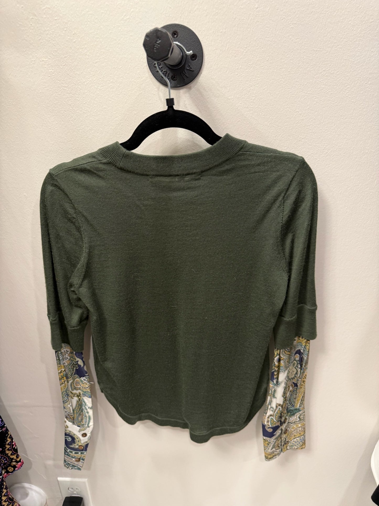 Veronica Beard Wool and Silk Green Top, Size S