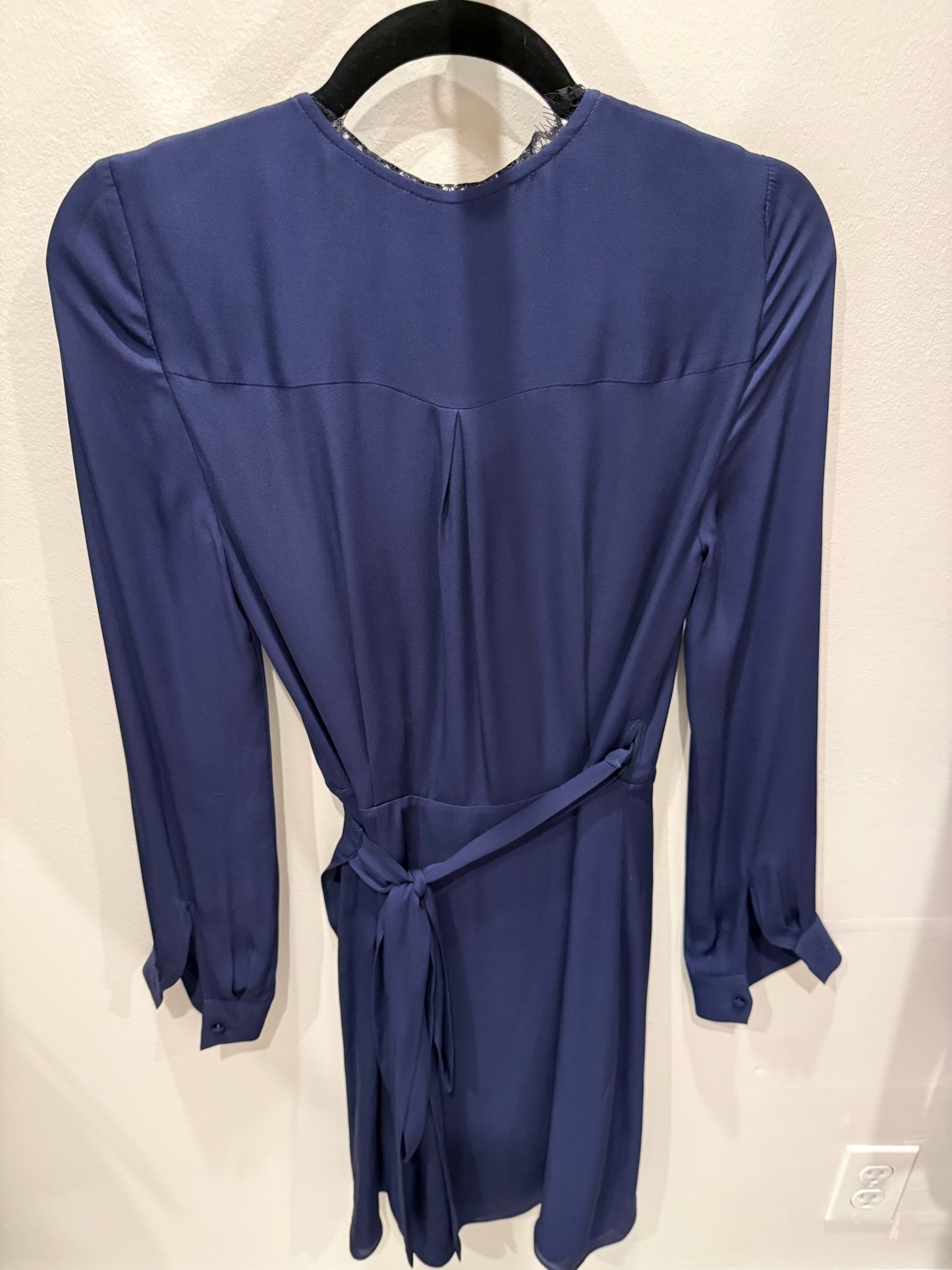 L’Agence Blue with Black Lace Dress, Size XS