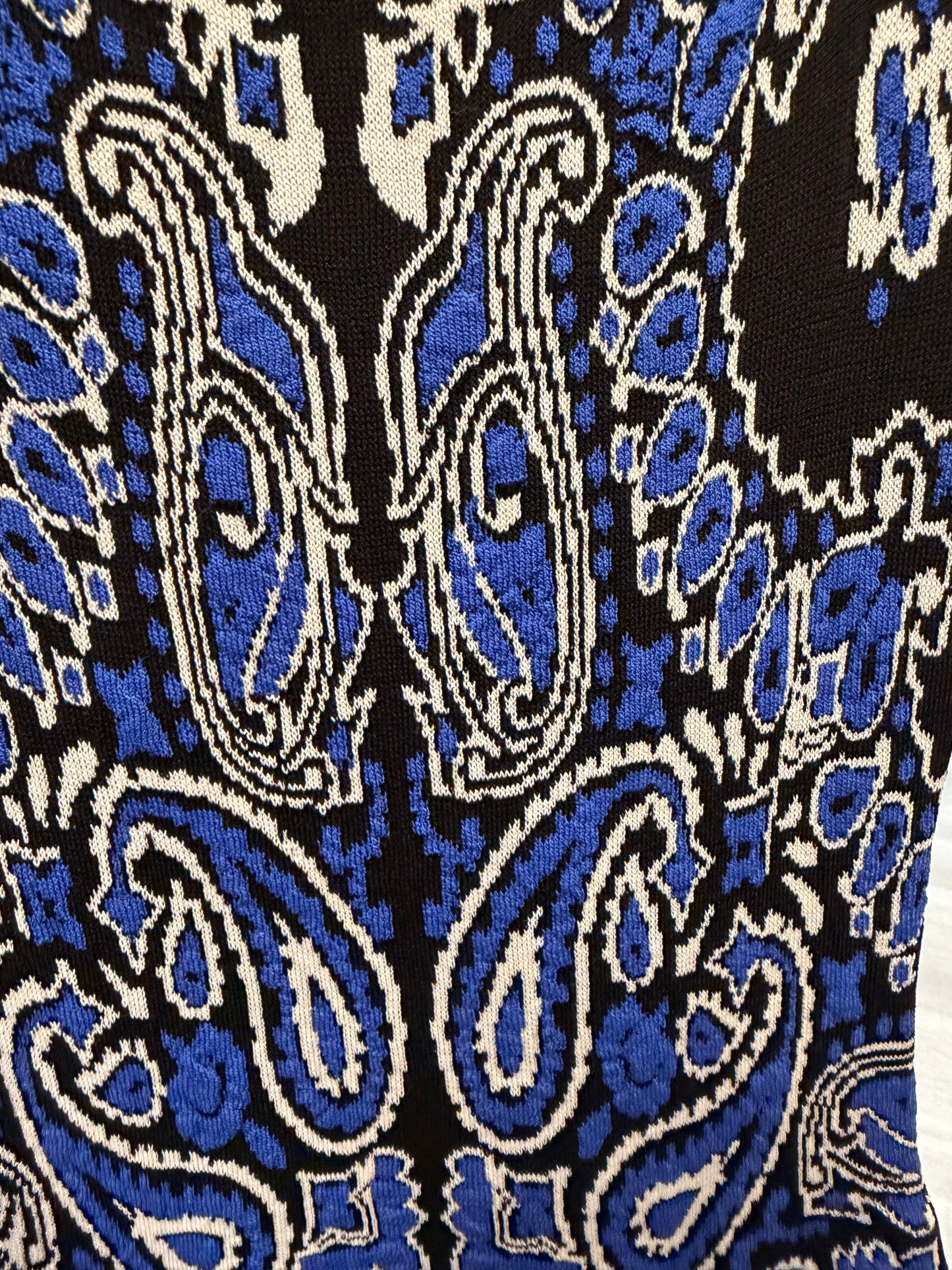 Ronny Kobo Blue White Black Top, Size S