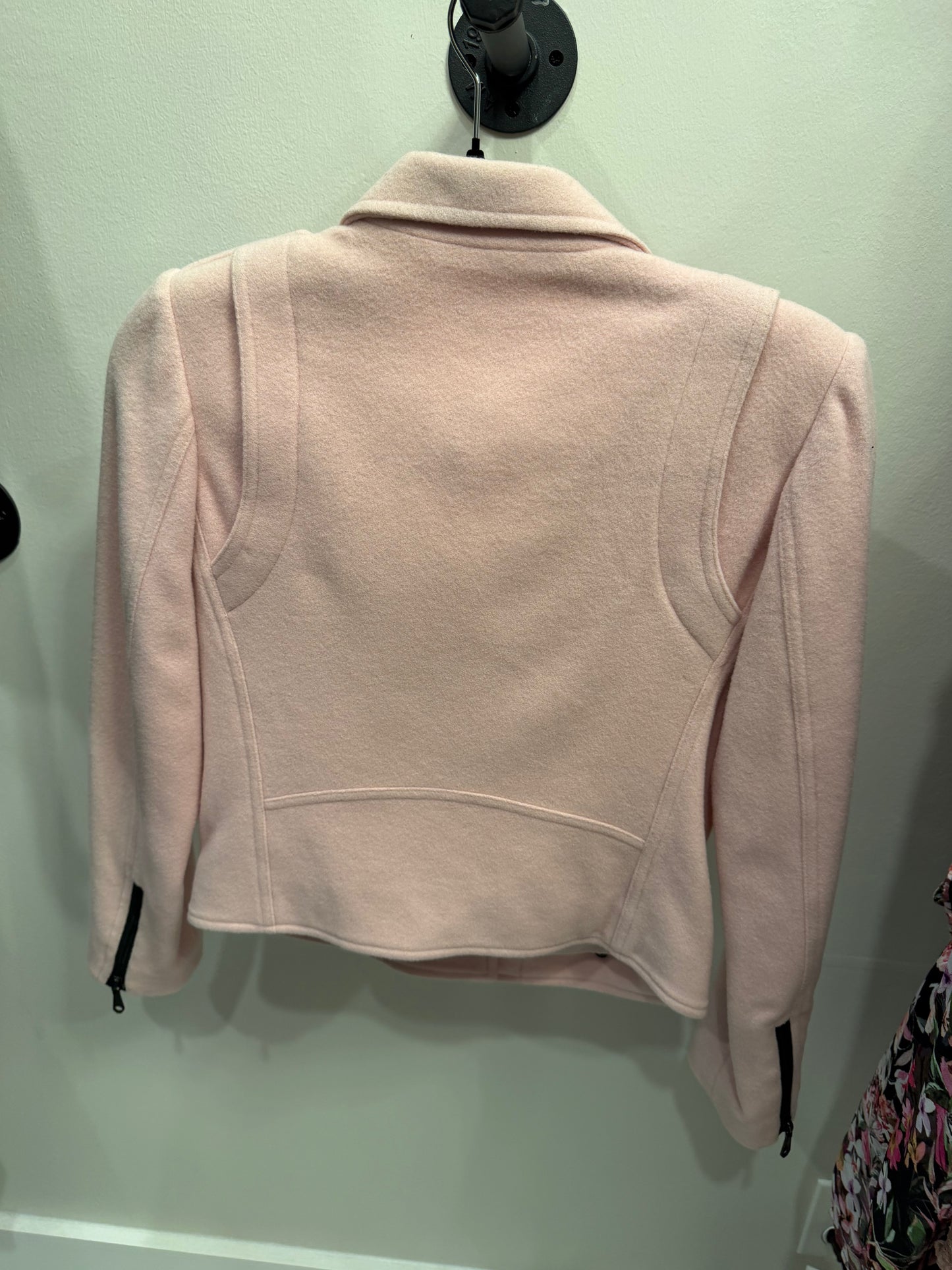 Rebecca Minkoff Women's Petal Pink Wool Moto Jacket , NWT, Size XS