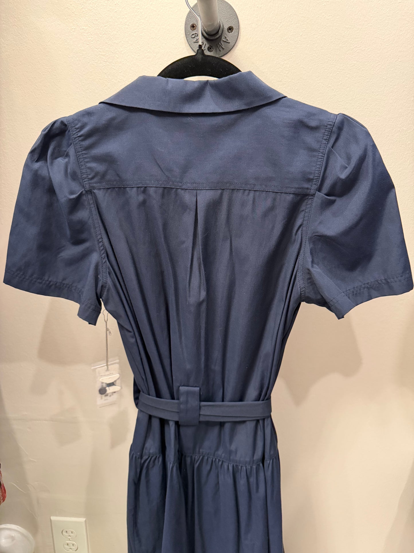 Brochu Walker Blue Collared Maxi Dress with Belt, NWT, Size M