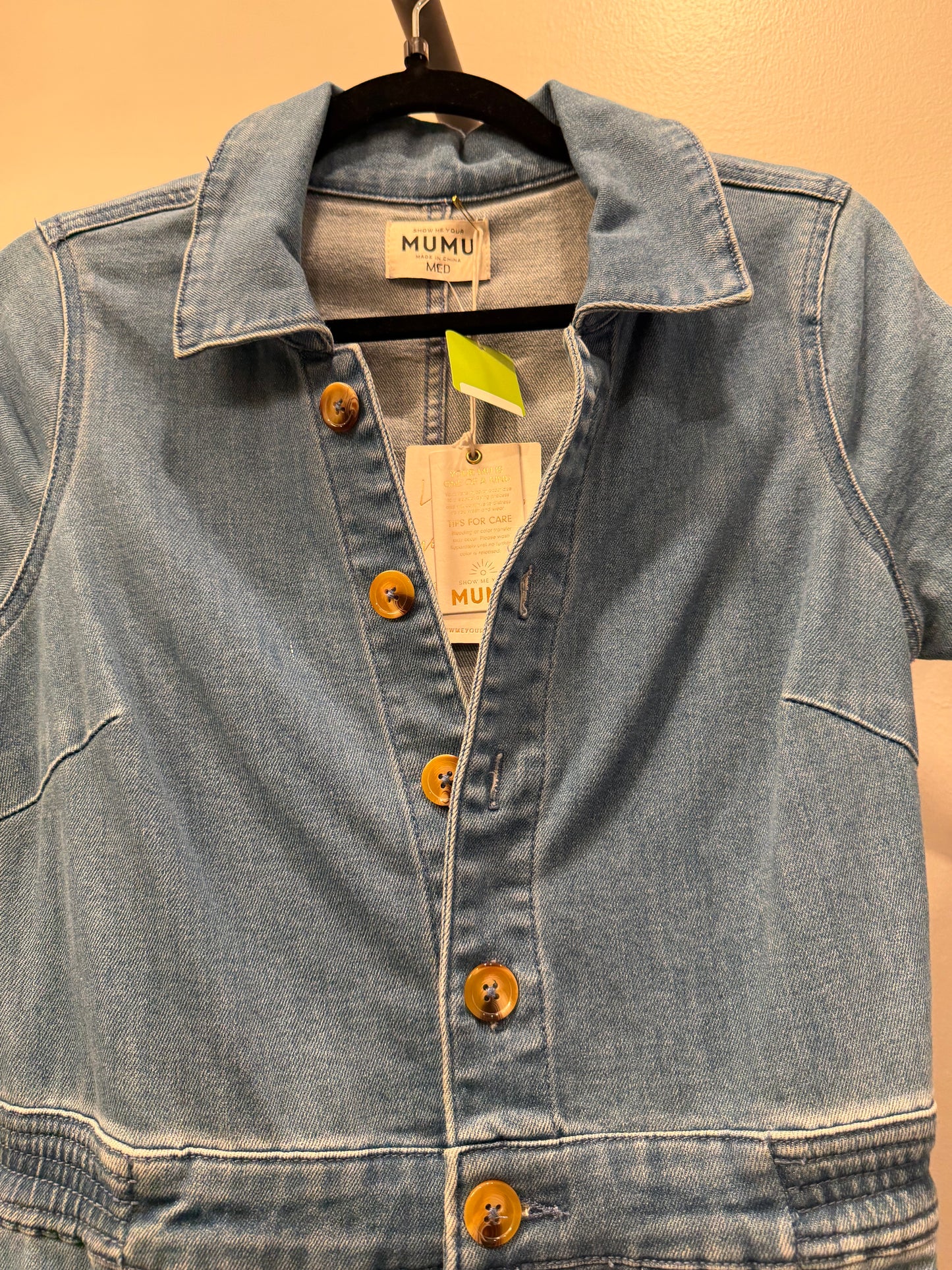 Show Me Your Mumu, Light Denim Jumpsuit, NWT, Size M