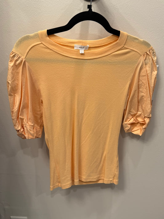 A.L.C. Peach Puffed Sleeve Top, Size Small