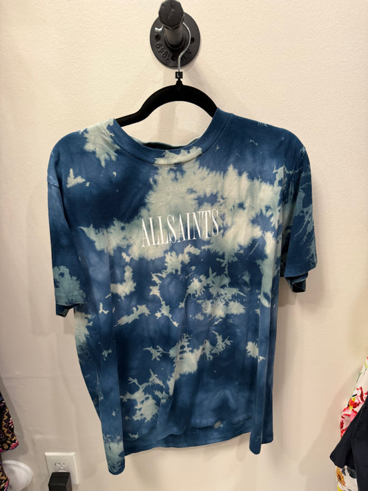 Allsaints Blue Tydy Boyfriend Tee, Size Large