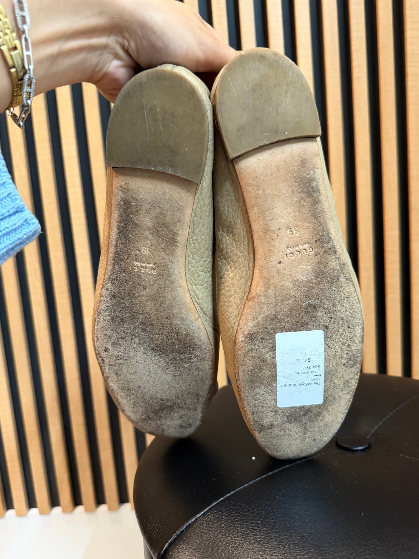 Gucci Guccisima Ballet Flats Brown, Size 39