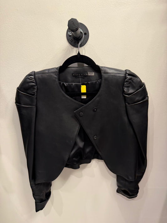 Alice + Olivia Lamb Leather Jacket, Size S
