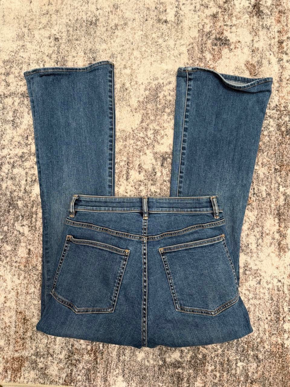 Ramy Brook High-Rise Button Detail Flare Jeans