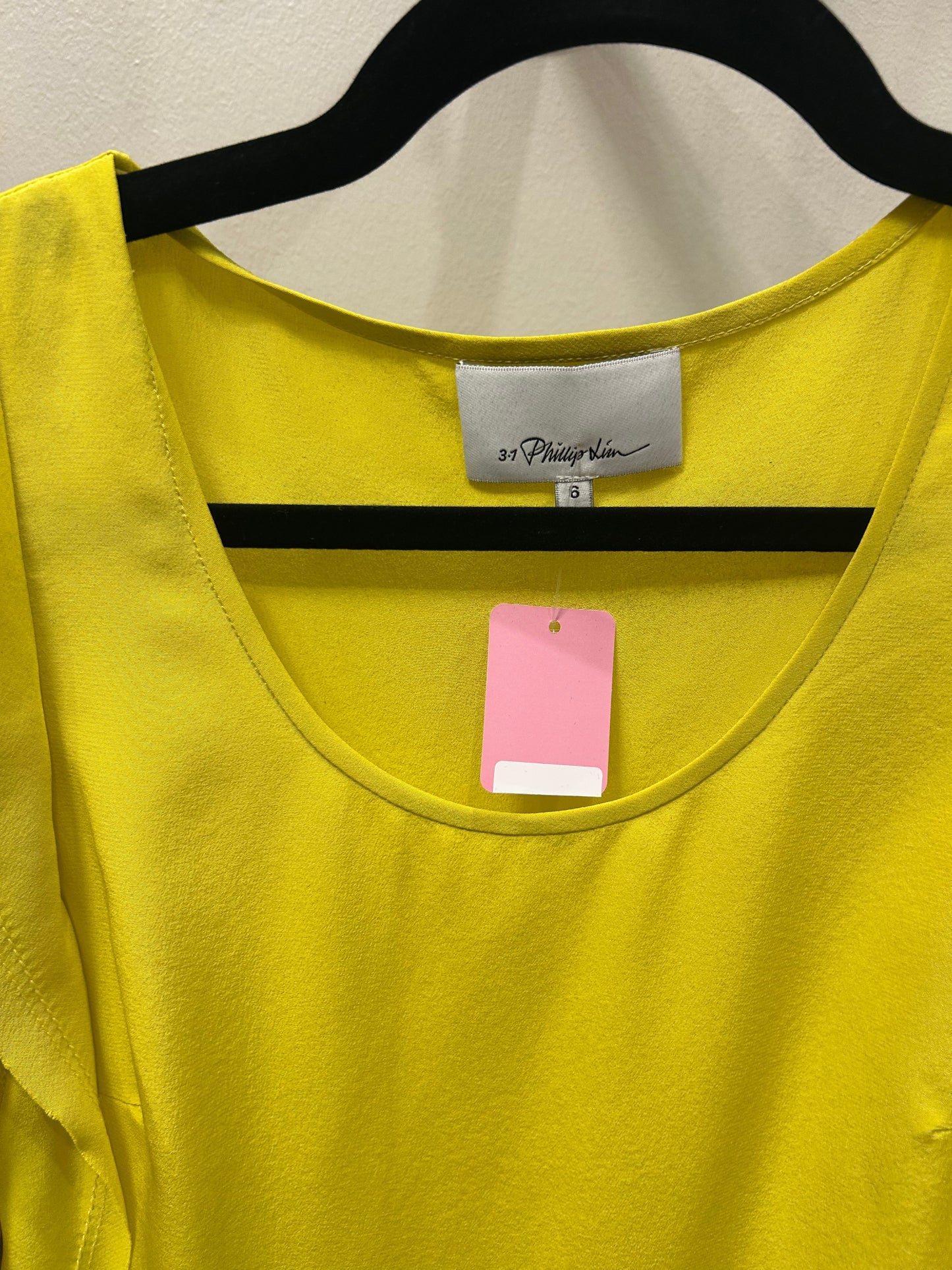 3.1 Phillip Lim Yellow Silk Sleeveless Blouse, Size 6