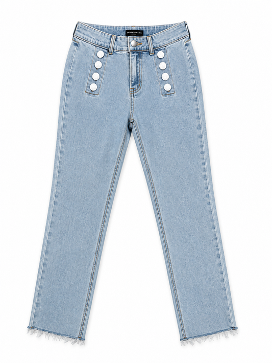 Generation Love Denim With White Buttons, Size 25