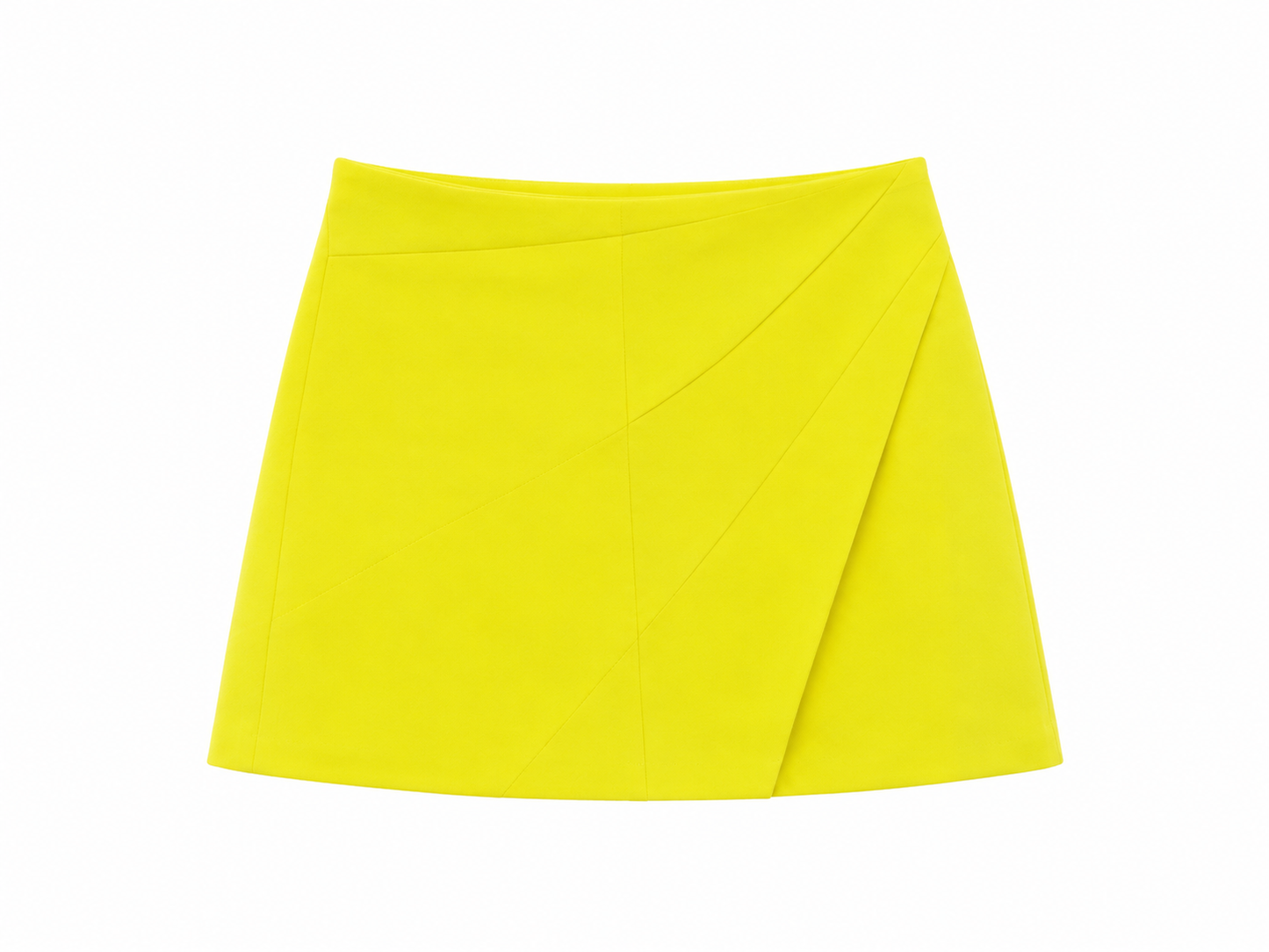 Alice + Olivia Yellow Pleated Mini Skirt, Size 6