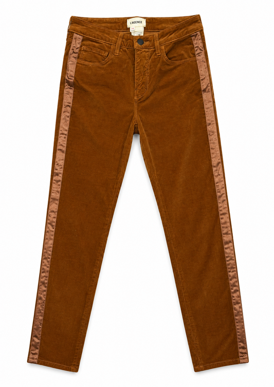 L’Agence Brown Velvet Pants, Size 25