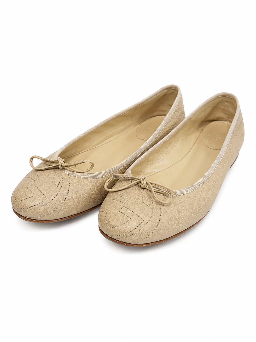 Gucci Guccisima Ballet Flats Brown, Size 39