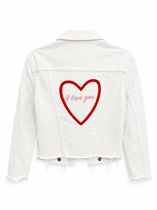 L’AGENCE White I Love You Jacket, NWT, Size M