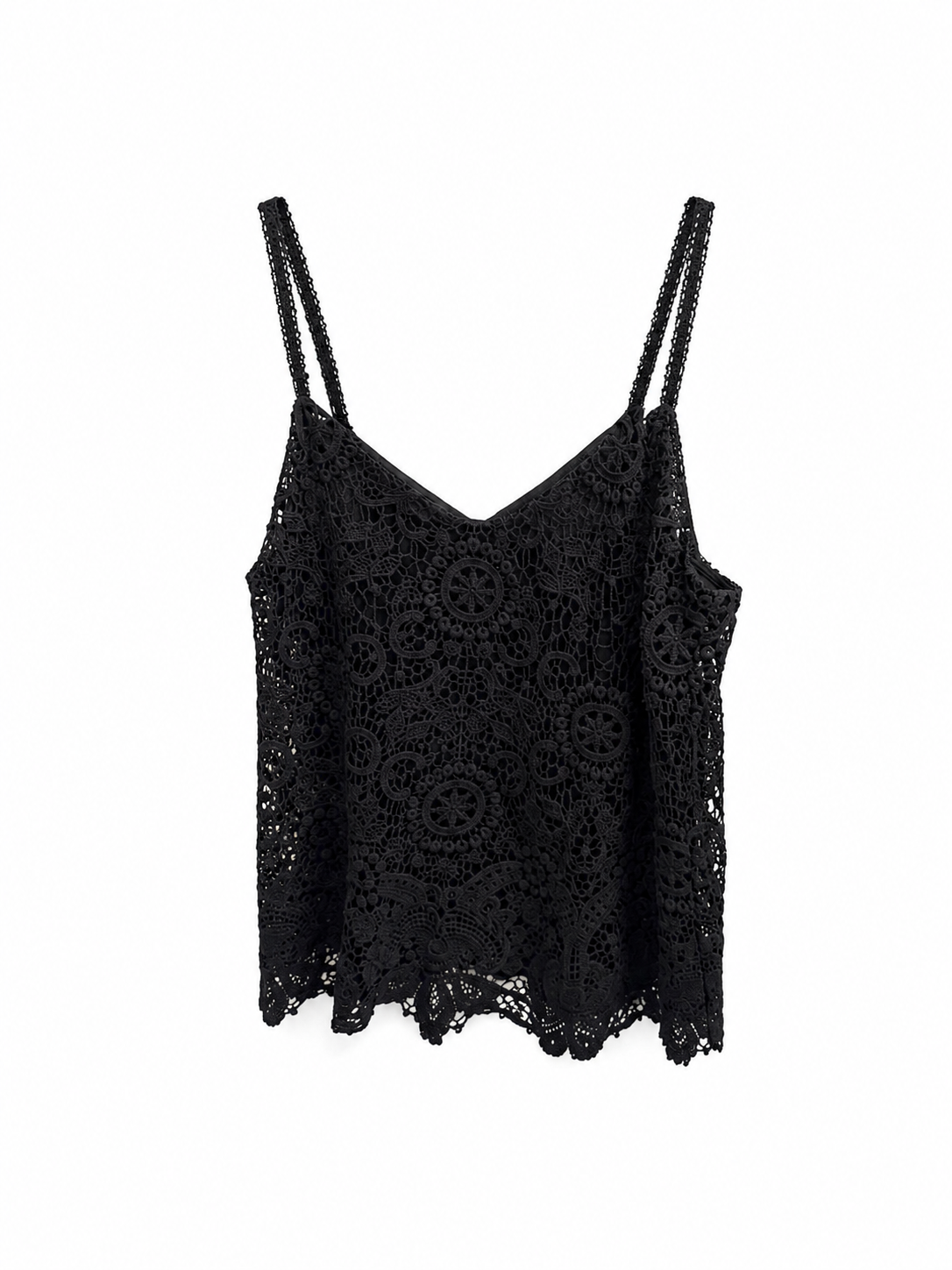 POLO Ralph Lauren Black Lace Cami, Size 12
