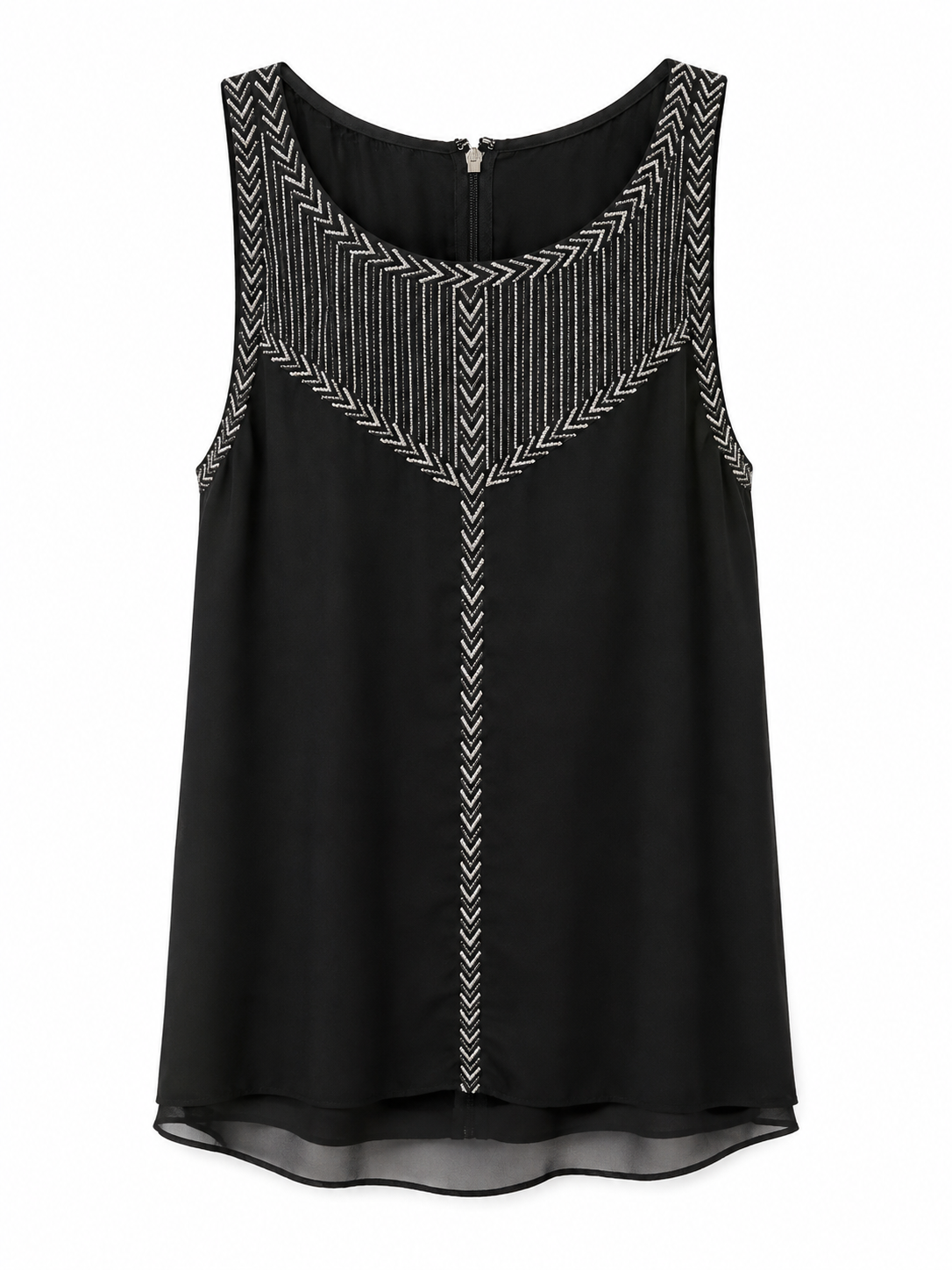 Rebecca Taylor Black Embellished Sleeveless Top, Size 6