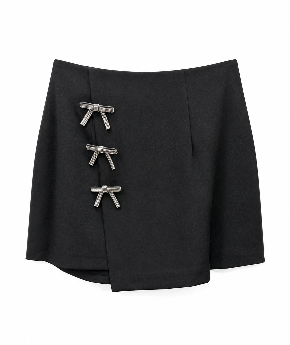 Mable Black Crystal Bow Skirt Size  L
