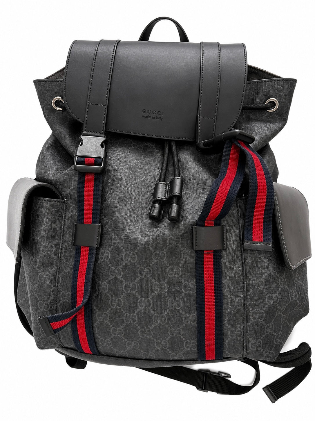 Gucci Black Backpack CC Supreme Canvas