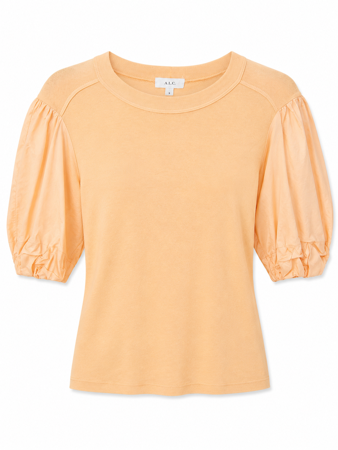 A.L.C. Peach Puffed Sleeve Top, Size Small