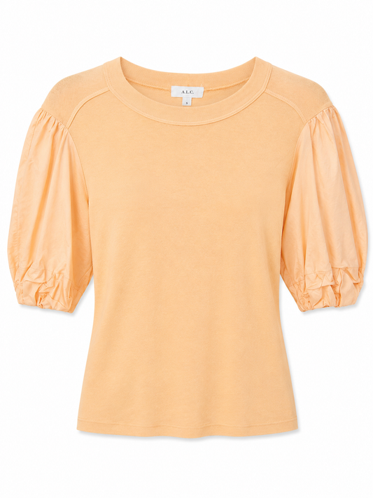 A.L.C. Peach Puffed Sleeve Top, Size Small