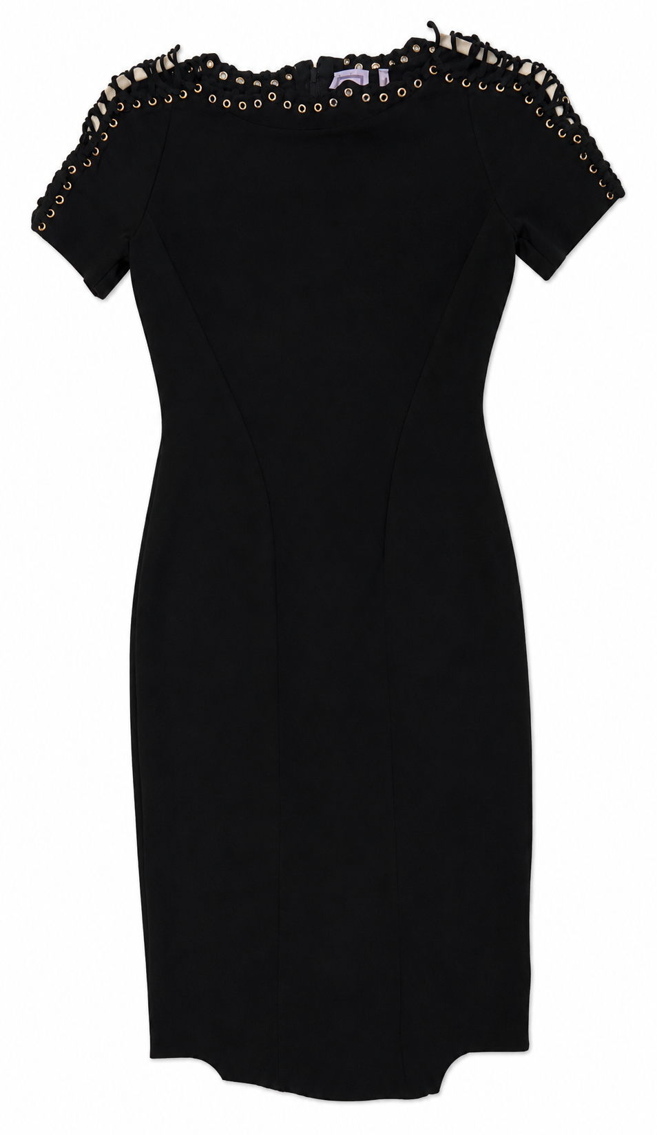 Herve Leger Black with Gold Detail Dress, Size XS