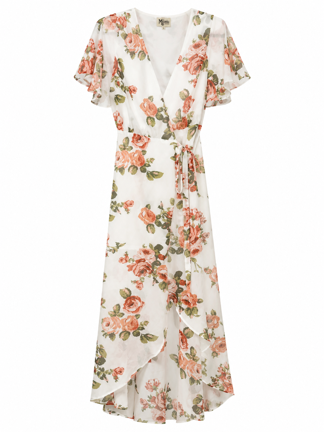 Show Me Your Mumu, White Dress with Red and Pink Floral, Size M