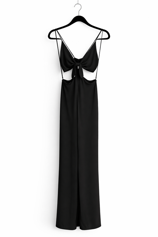 Alice + Olivia Black Mesh Cutout Jumpsuit, Size S