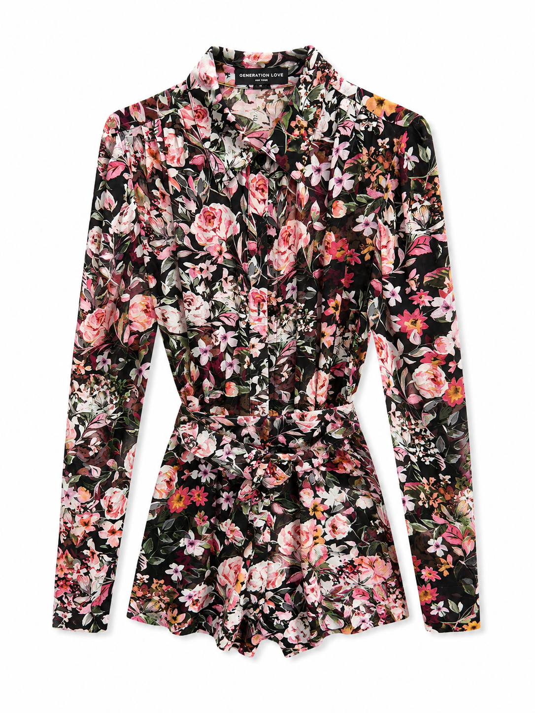 Generation Love Floral Long Sleeve Romper, Size 2
