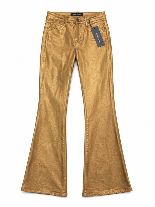 Veronica Beard Gold Coated Denim, NWT, Size 29