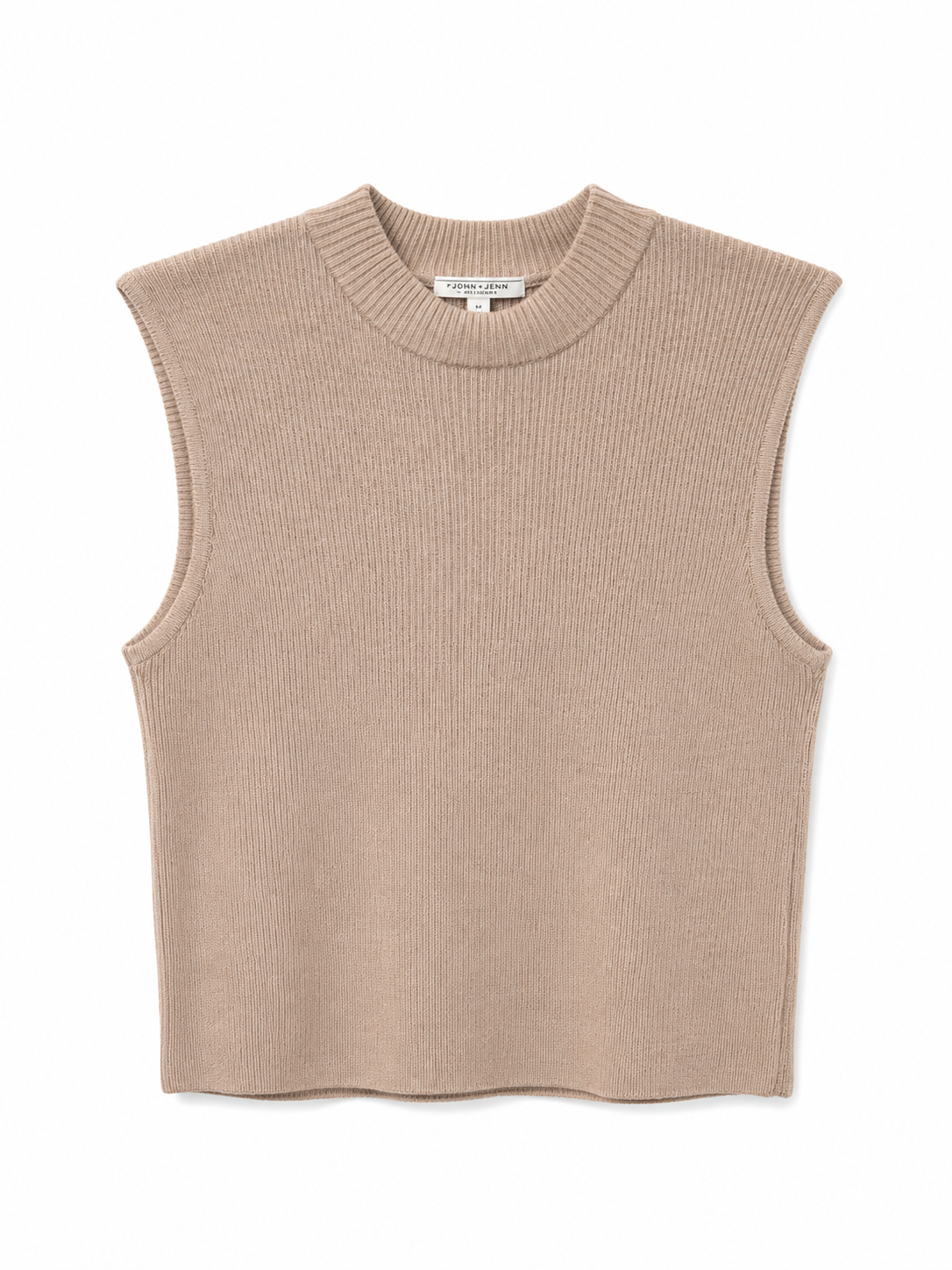 St John Sport Tan Sleeveless Shirt, NWT, Size Large