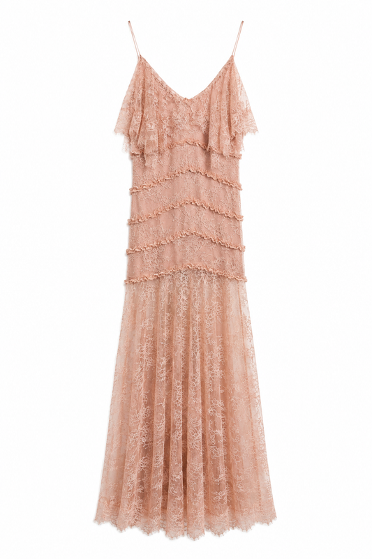 LoveShackFancy Pink Lace Dress, , NWT, Size 2