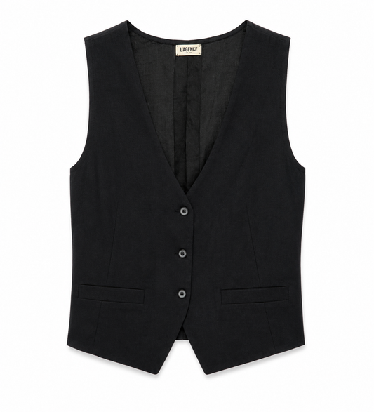 L'Agence Vest with Corset and Open Back, Size 2