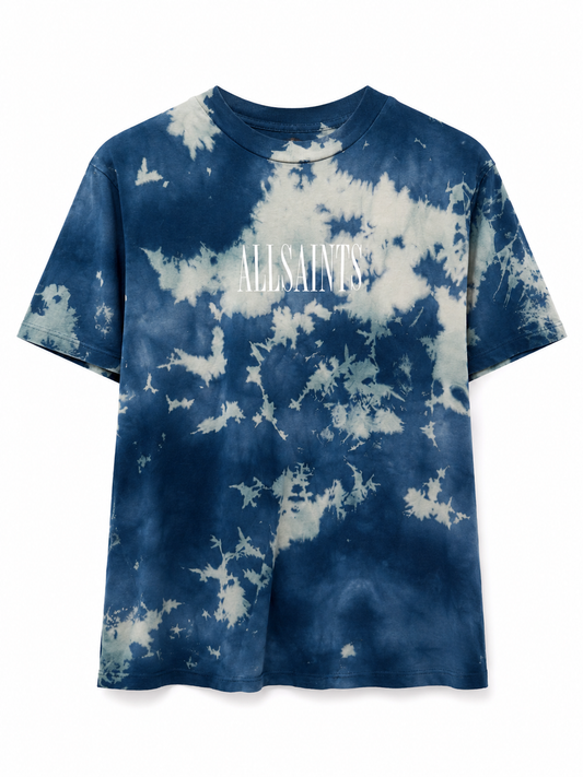 Allsaints Blue Tydy Boyfriend Tee, Size Large