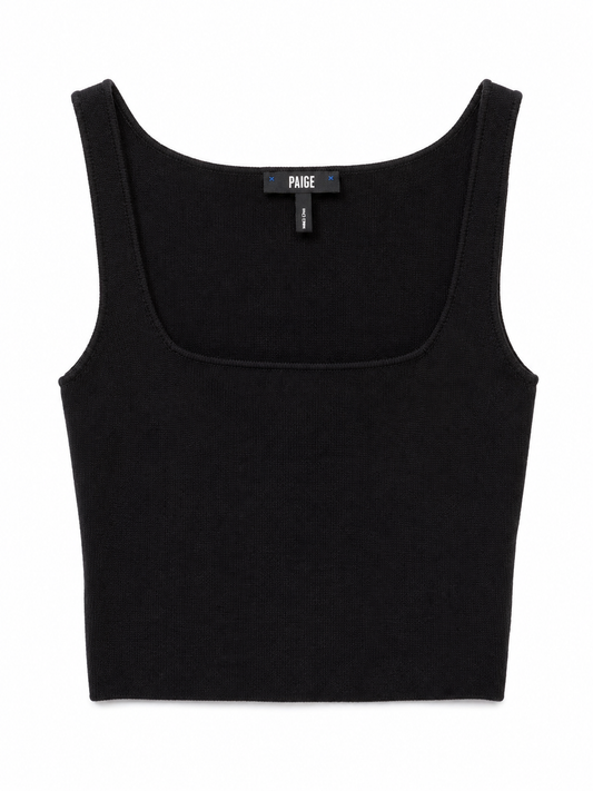 Paige Black Sleeveless Top, Size Large