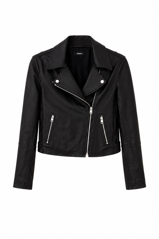 Theory Black Leather Jacket