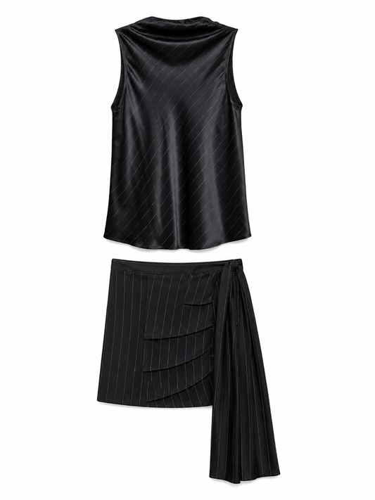 Nonchalant Label Top and Skirt Set, Size XS