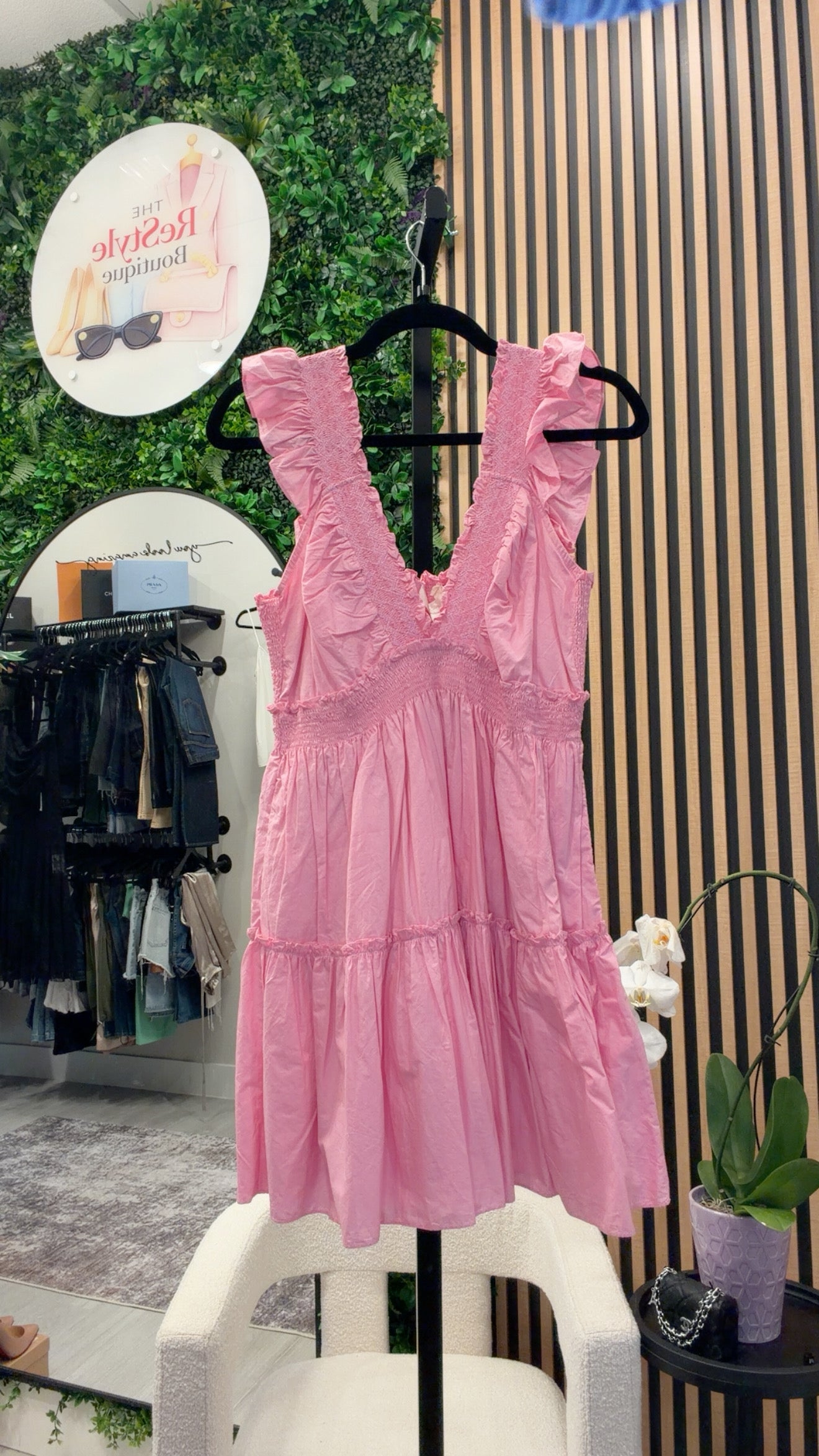 LoveShackFancy Poplar Dress Melon Kiss, NWT, Size Large