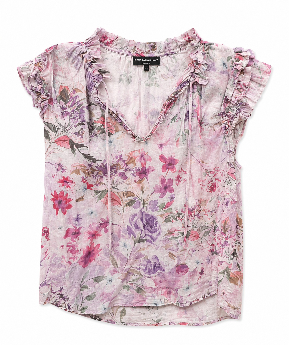 Generation Love Floral Cotton Top, Size XS