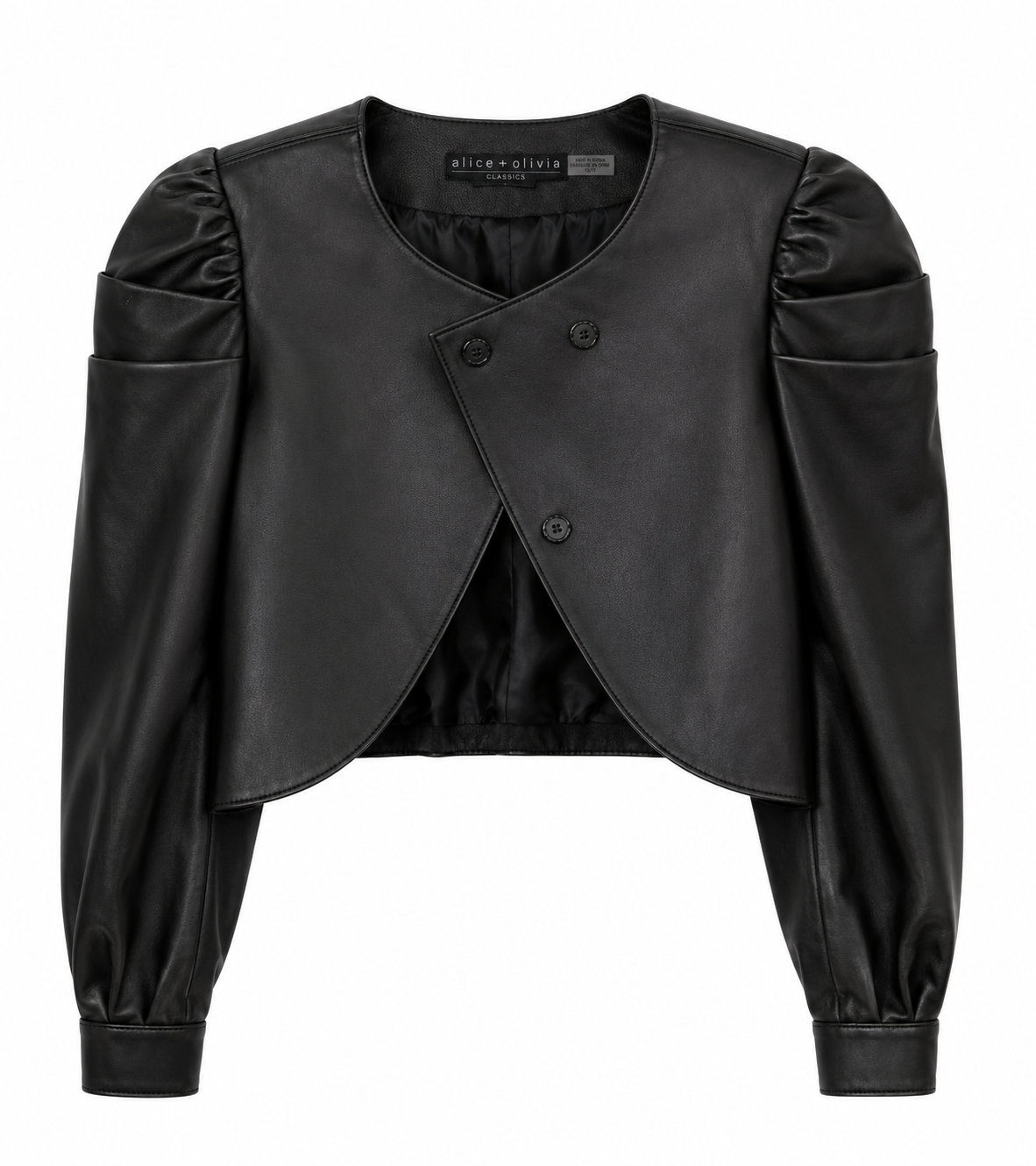 Alice + Olivia Lamb Leather Jacket, Size S