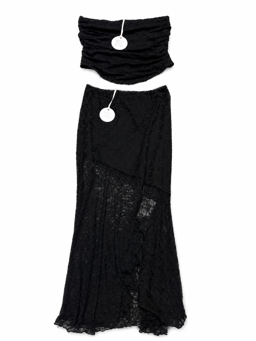 More To Come Black Lace Skirt/Top Set, NWT, Size M