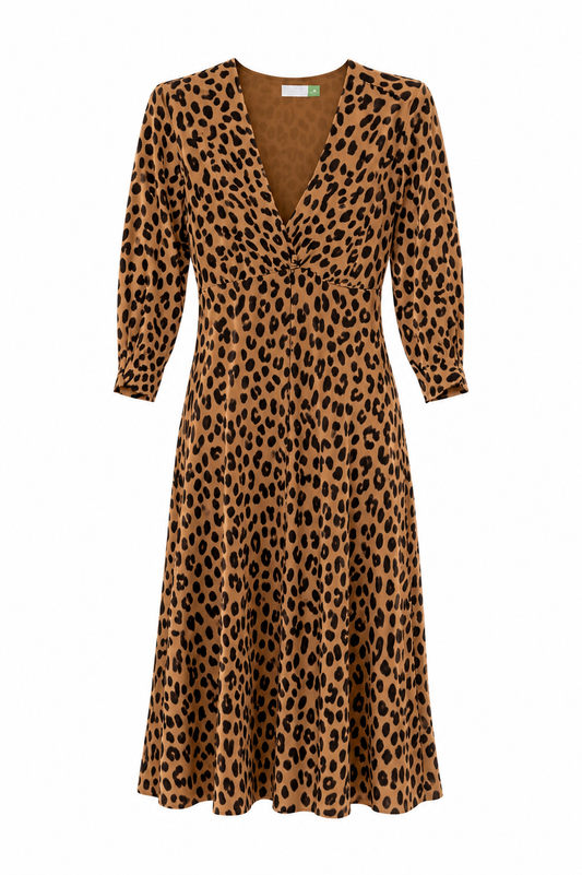 RIXO Leopard Dress, Size XS