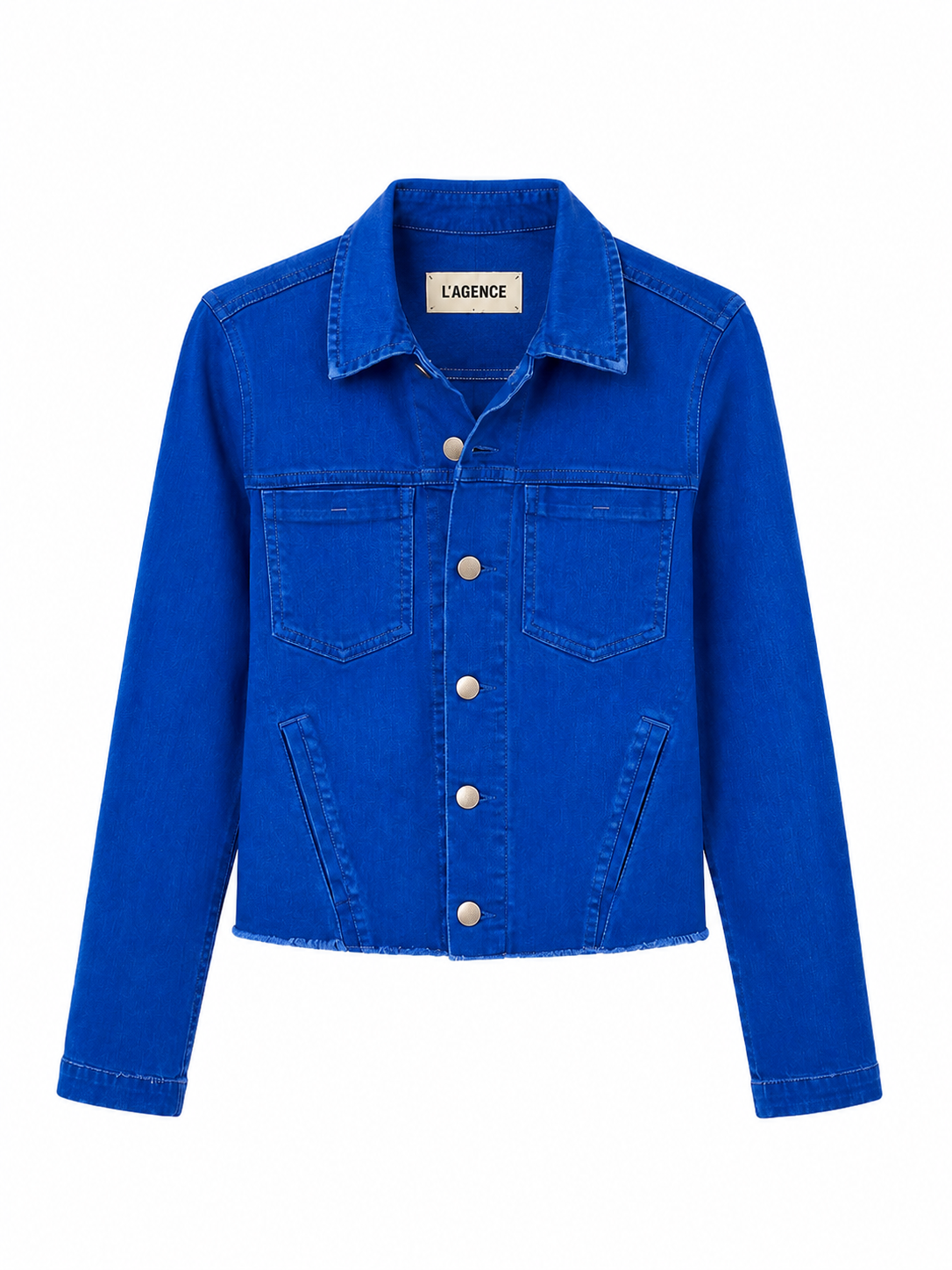 L'AGENCE Azure Denim Jacket, Size Small