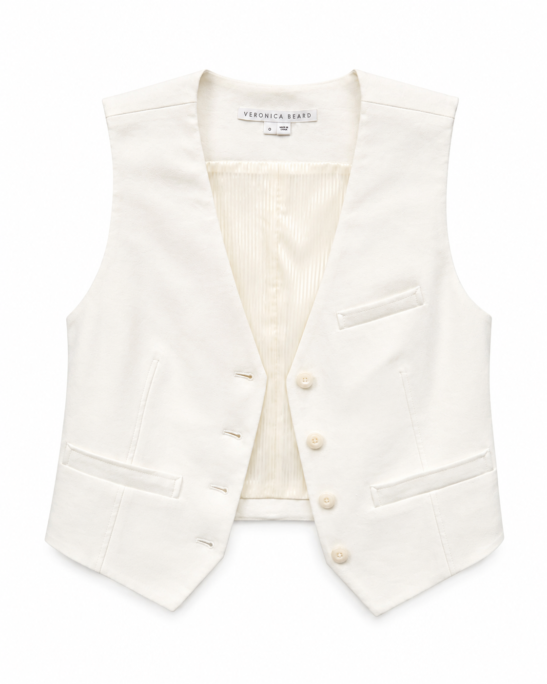 Veronica Beard White Vest, Size 10