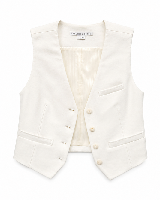 Veronica Beard White Vest, Size 10