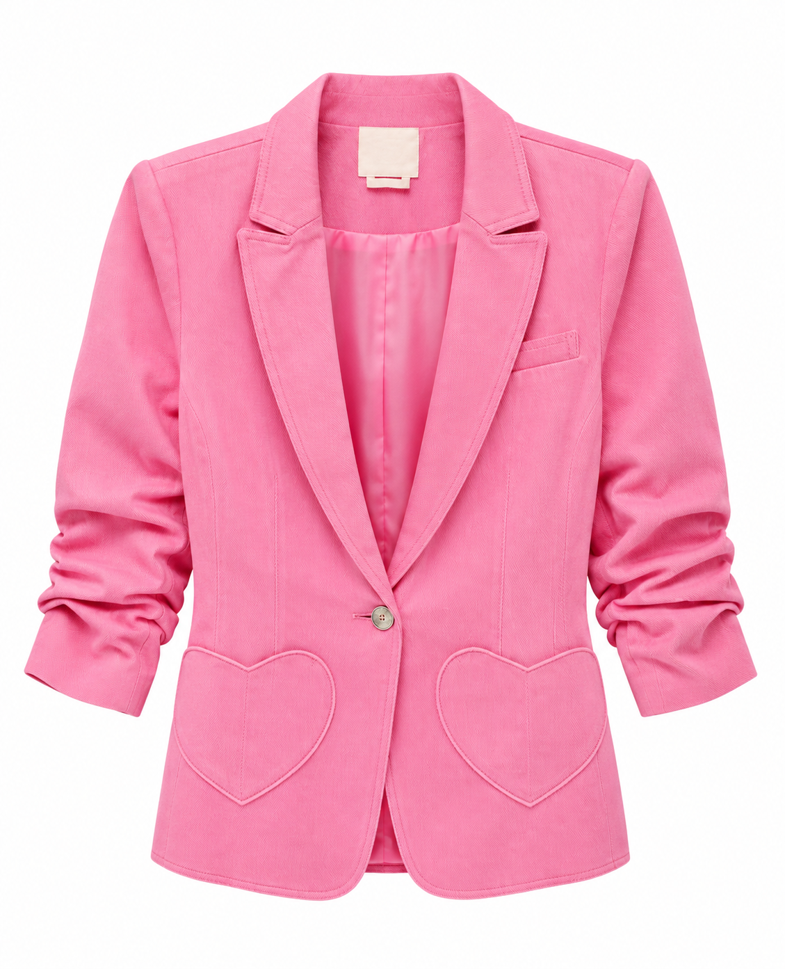 Cinq a Sept Pink Blazer with Heart Pockets, NWT, Size 0