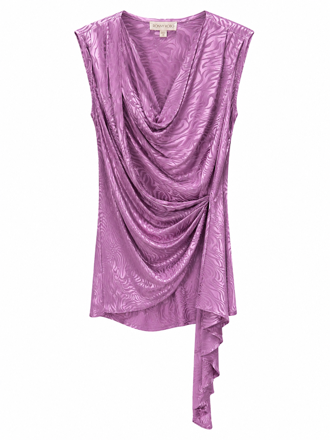 Ronny Kobo Purple Silk Dress, Size S