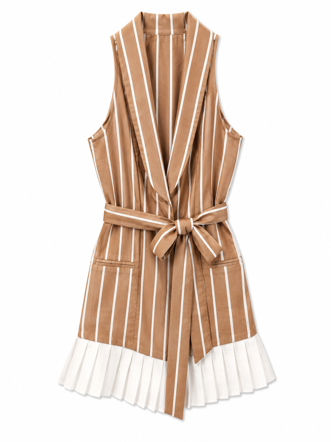 Alexis Tan Stripe, Sleeveless Dress, NWT, Size XS