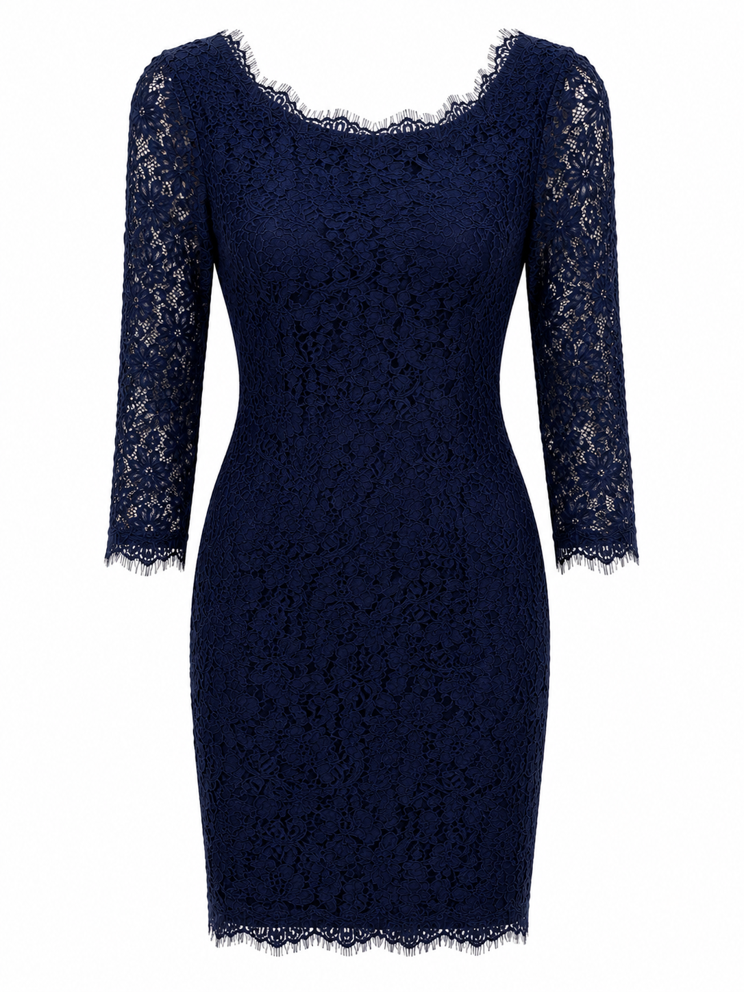 Diane Von Furstenberg Zarita Navy Lace Dress, Size 0