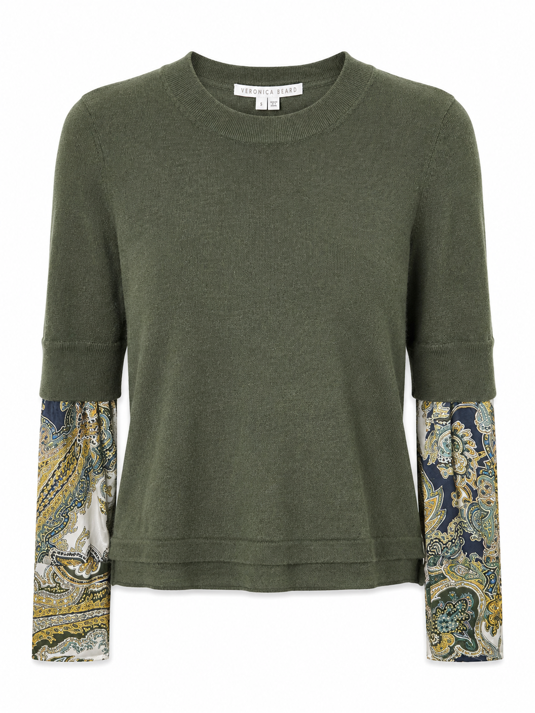Veronica Beard Wool and Silk Green Top, Size S