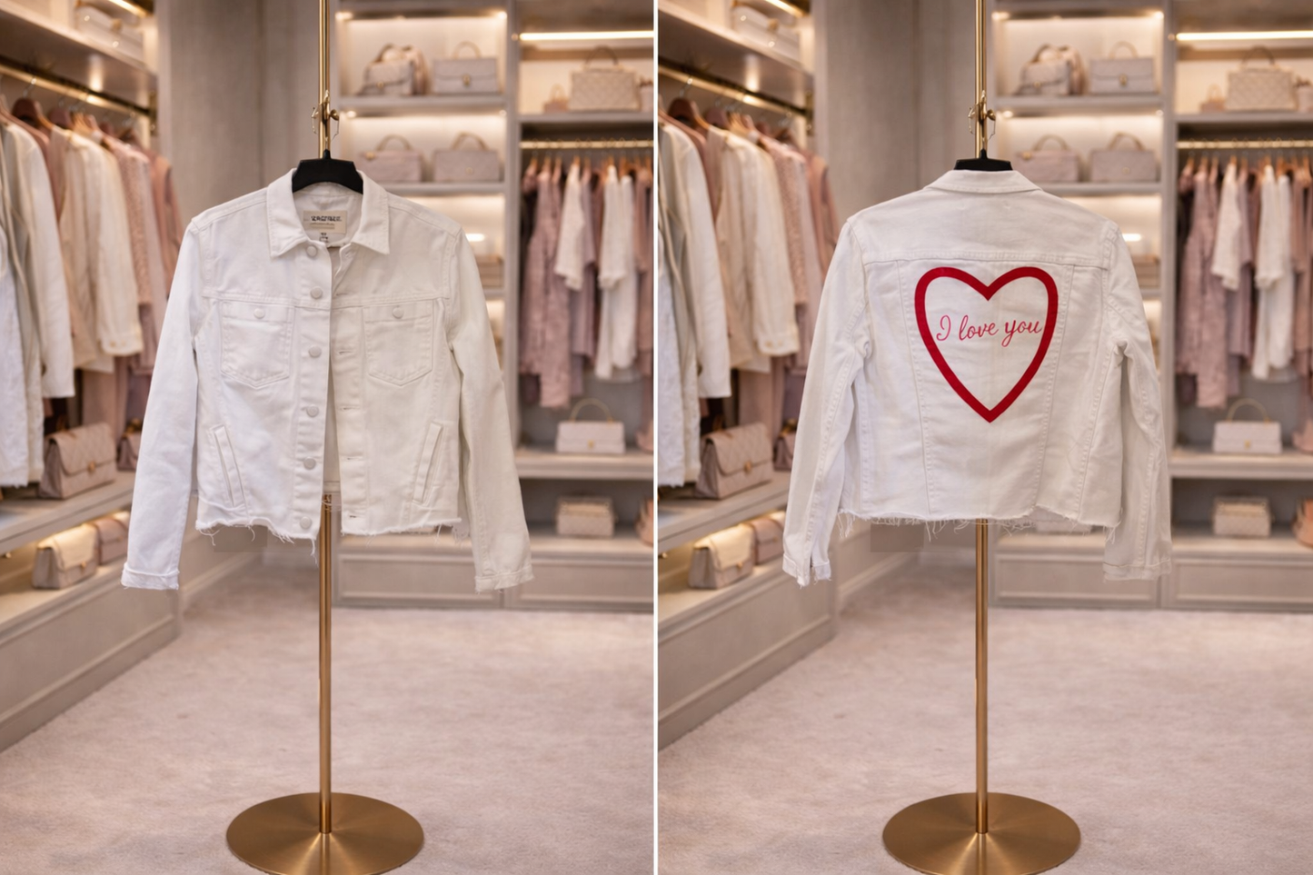 L’AGENCE White I Love You Jacket, NWT, Size M