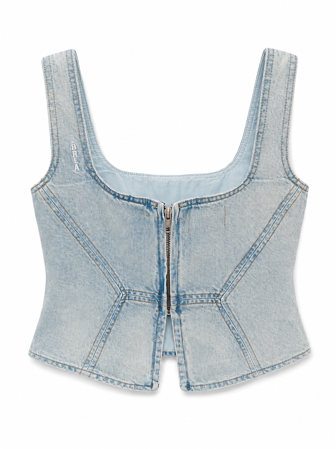 DALA Denim Zip Top, NWT, Size S